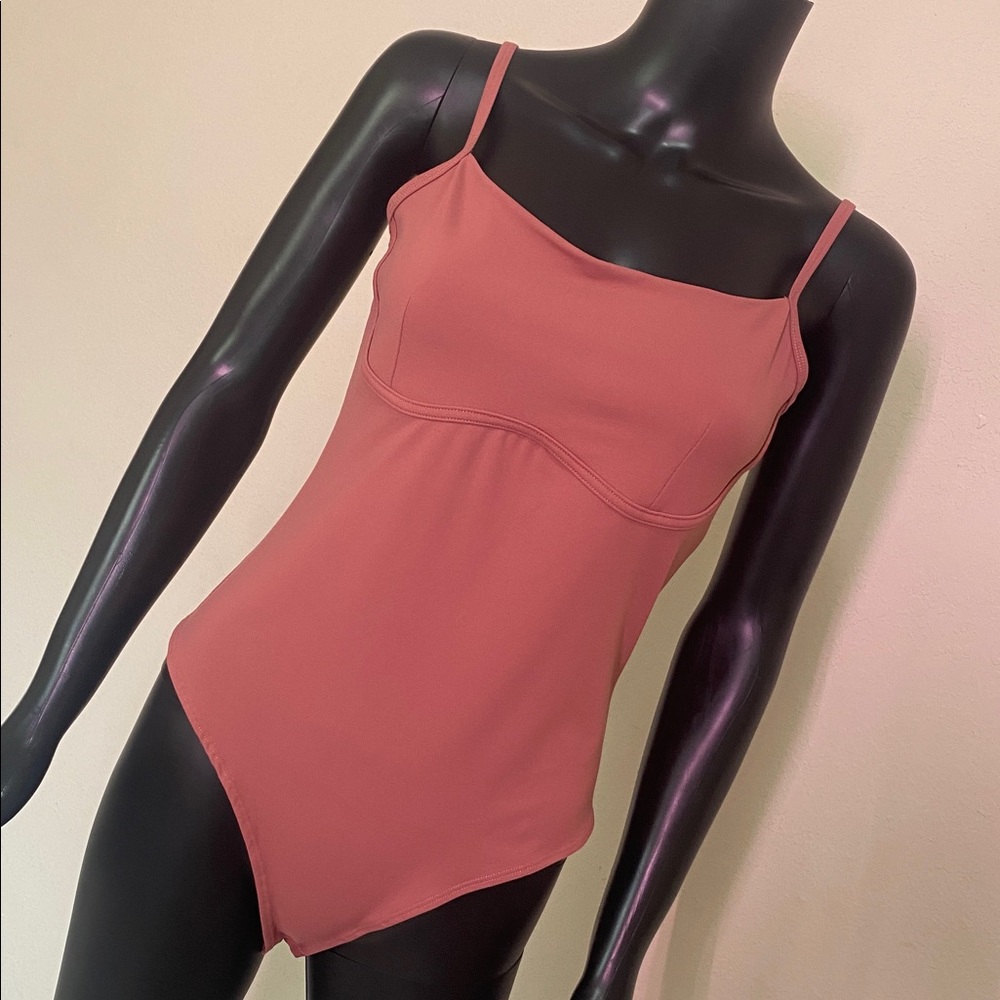 Women's Dusty Rose Spaghetti Strap Bodysuit